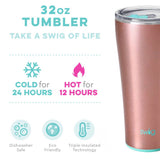 Rose Gold Tumbler (32oz) by Swig