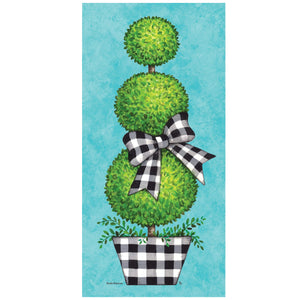 "Gingham Topiary" Art Panel by Custom Decor