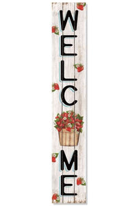 Welcome "Strawberry Basket" Porch Board by My Word!