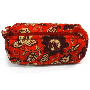 Chippa Block Printed "Scarlet Bouquet" Small Cube/Toiletries Bag by Anju