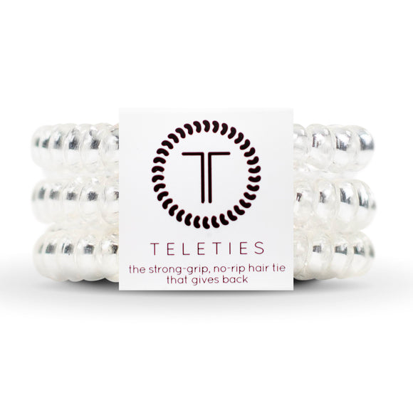 TELETIES Small Hair Ties ~ Coconut White