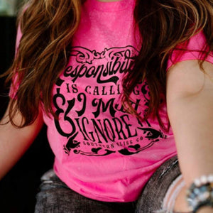 Responsibility Is Calling Tee by Southern Bliss Company
