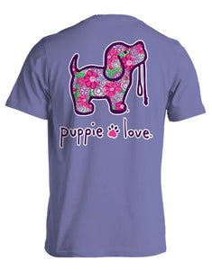 Puppie Love Flowers Pup Short-Sleeve T-Shirt