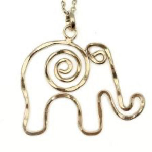 Gold Elephant Necklace by Anju