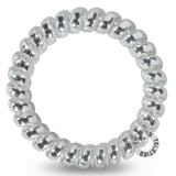 TELETIES Large Hair Ties ~ Electric Silver