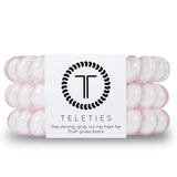 TELETIES Large Hair Ties ~ Rose Water Pink