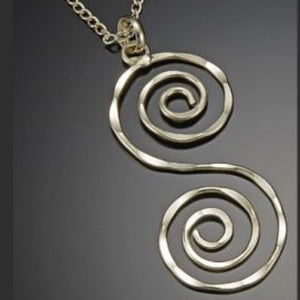 "S" Shaped Spiral Necklace by Anju