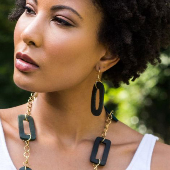 Misty Green Omala Earrings by Anju