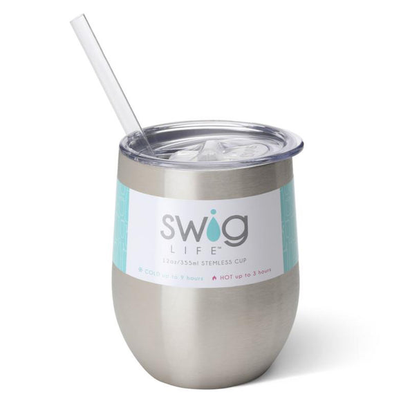 Stainless Steel 12oz Wine Tumbler by Swig
