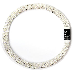 Crystal Silver Anklet by LILY and LAURA