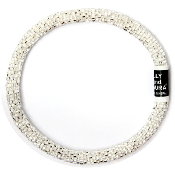 Crystal Silver Anklet by LILY and LAURA