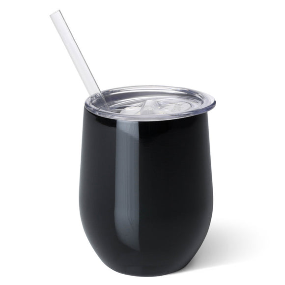Black 12oz Wine Tumbler by Swig