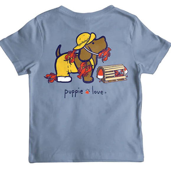 Youth Puppie Love Lobster Pup Short-Sleeve T-Shirt