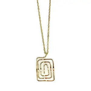 Anju 30" Golf Square Spiral Necklace