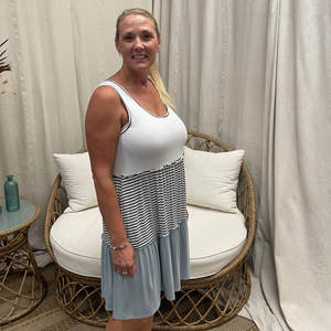 Jasmine Striped Contrast Dress